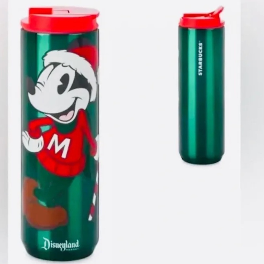 NEW Starbucks Disney WDW Mickey Mouse Santa Stainless Steel Travel Tumbler